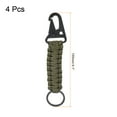 thumbnail image 2 of Uxcell Paracord Keychain, 4 Pack Braided Lanyard Key Clip Survival Keychains Green, 2 of 6
