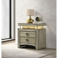 thumbnail image 2 of Coaster Giselle 3-drawer Wood Nightstand Bedside Table with LED Rustic Beige, 2 of 5