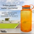 thumbnail image 4 of Plastic Sports Water Bottles with Flip Lid 38 oz. Set of 10, Bulk Pack - Great for Gym, Hiking, Cycling, Camping, Backpacking, School - Orange, 4 of 5