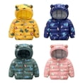 thumbnail image 5 of 2-7T Winter Hooded Down Coats for Kids Baby Boys Girls Dinosaur Light Puffer Padded Jacket with Bear Ear Toddler Snow Outerwear, 5 of 5