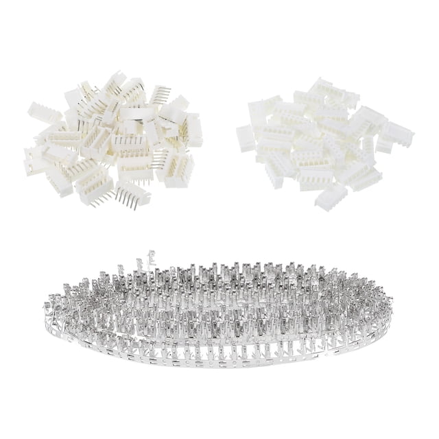 2,54mm Paso Conector Kits 6 Pasadores Macho Hembra Encabezado Recto Ángulo Zócalo Carcasa Cable Adaptador y Crimpado DIP Kits, 50 Juegos