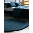 thumbnail image 4 of Unique Loom Everyday Shag Collection Area Rug - Solid (7' Round Navy Blue), 4 of 6