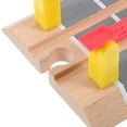 thumbnail image 2 of JUNWELL Train Track Accessories Pretend Road Block Tracks Railing Barrier Wood Cute Child Insert Wooden, 2 of 6