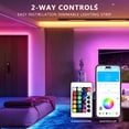 thumbnail image 2 of DAYBETTER 50ft RGBIC LED Strip Lights, Bluetooth APP & Remote Control, Music Sync Color Changing, 12V Flexible Ambient Lights for Bedroom Home Decoration, 2 of 6