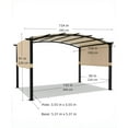 thumbnail image 3 of Huisuilinss Outdoor Pergola,Arched Pergola,Aluminum Pergola With Retractable Canopy,Arched Patio Pergola,Metal Pergola Shade Shelter For Backyard Lawn Patios Gardens Grill Gazebo, 3 of 7