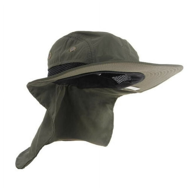 Chapeau de Protection UV pour Extérieur avec Visière Large Bord et Rabat de Cou, Bonnet de Randonnée
