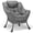 Gray, variant on Arlopu Lazy Chair with Ottoman, Oversized Reading Armchair with Folding Footrest & Side Pocket, Accent Comfy Sofa Chair for Living Room Bedroom, Beige
