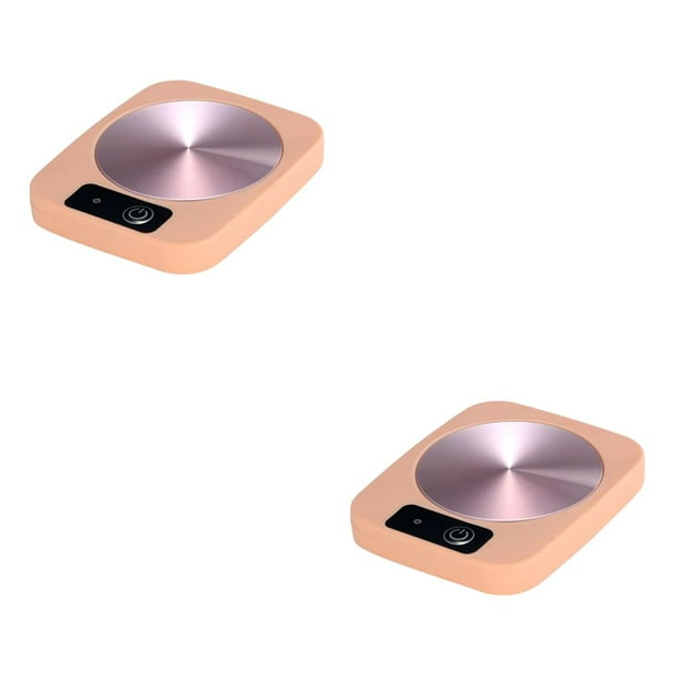 Yuarrent Smart Control Calentador de café Bebidas Bandeja de calentamiento de leche para rosa rosa 2Conjunto