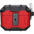 thumbnail image 1 of AirPods Case for AirPods 3rd Gen 2021, Secure Lock Clip Full-Body Hard Shell Rugged Anti-Drop Shockproof Protective Case with Carabiner for Apple AirPods 3rd Gen 2021,Silver, 1 of 8