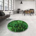 thumbnail image 4 of Ahgly Company Tapis d'Intérieur Lavable en Machine Carré Vert Émeraude Profond, 4 Pieds Carré, 4 of 7