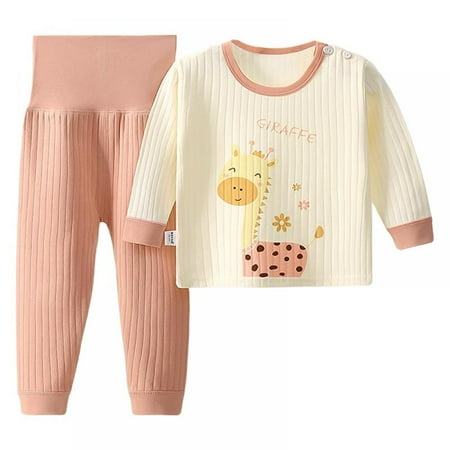 

Baby Boys Girls Pajamas Set Long Sleeve T-Shirt and Long Pants Sleepwear Cartoon Dinosaur Pjs Toddler Sleepwear 0-5T