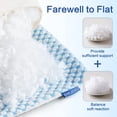 thumbnail image 4 of EASELAND Firm Pillow Shredded Memory Foam(Adjustable Loft), Breathable Cooling Bed Pillows Supportive for Side Back Stomach Sleepers Queen Size 2 Pac, 4 of 5