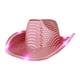 thumbnail image 1 of Sombrero de vaquero iluminado, sombrero de sol de moda para festivales, playas, vacaciones, regalo de celebración Rosa, 1 of 8