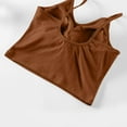thumbnail image 4 of Jamicy Sleep Tops for Women Cropped Solid Color Underwear Pajamas Wear to Out Women's Loungewear with Adjustable Chest Pads Women's Camisole, 4 of 5