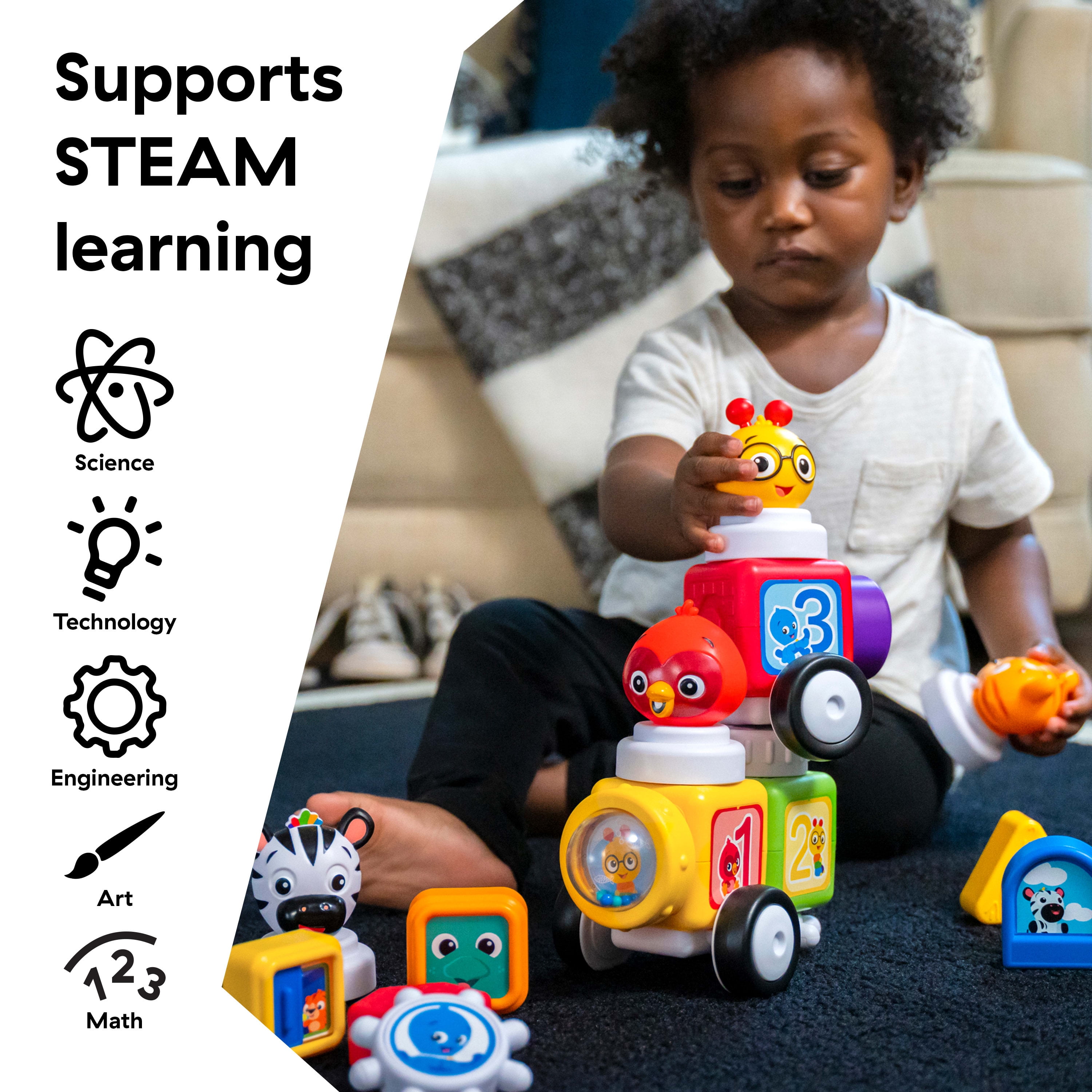 Baby Einstein Connectables 20-Piece Magnetic Activity Blocks for Babies 6 Months+ Unisex