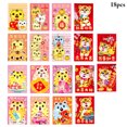 thumbnail image 2 of Coofit 2022 Enveloppe Rouge Chinoise de Poche Dessin Animé 18 Pcs Tigre Rouge Enveloppe Argent Porte-Bonheur, 2 of 10