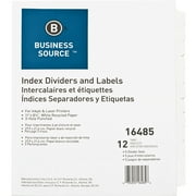 Angle View: Business Source, BSN16485, Customize 12-Tab Index Dividers, 5 Per Pack