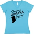 thumbnail image 3 of Inktastic Someone in Indiana Loves Me Women's V-Neck T-Shirt, 3 of 5