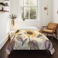 thumbnail image 4 of Sunflower Large Tapestry for Bedroom Wall Hanging Tapestry, Yellow Summer Botanical Floral Farmhouse Ceiling Backdrop Tapestries Poster Blanket Wall Decor for Teens Room Living Room Dorm 85" x 90", 4 of 8