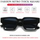 thumbnail image 3 of Gafas de Sol Cuadradas con Montura Gruesa AIEYEZO para Hombre y Mujer, 3 of 6
