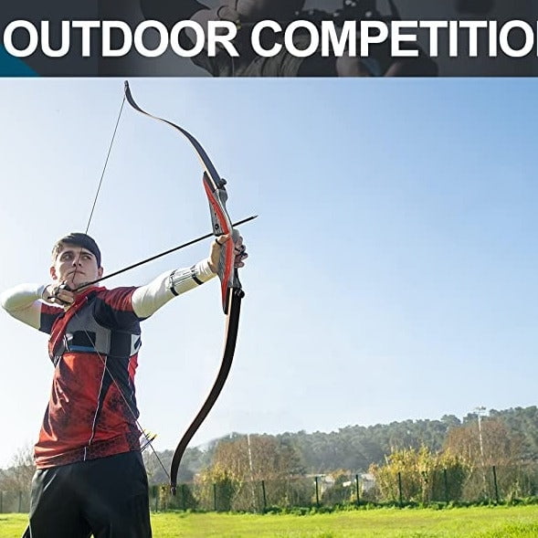 62" Archery Recurve Bow And Arrow For Adults Hunting & Target Shooting