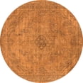 thumbnail image 1 of Ahgly Company Indoor Round Oriental Orange Industrial Area Rugs, 4' Round, 1 of 4