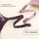 thumbnail image 4 of Sujetador push-up de una pieza con letras de estilo británico, transpirable, sin costuras, inalámbrico, ajustable, para mujer, 4 of 5