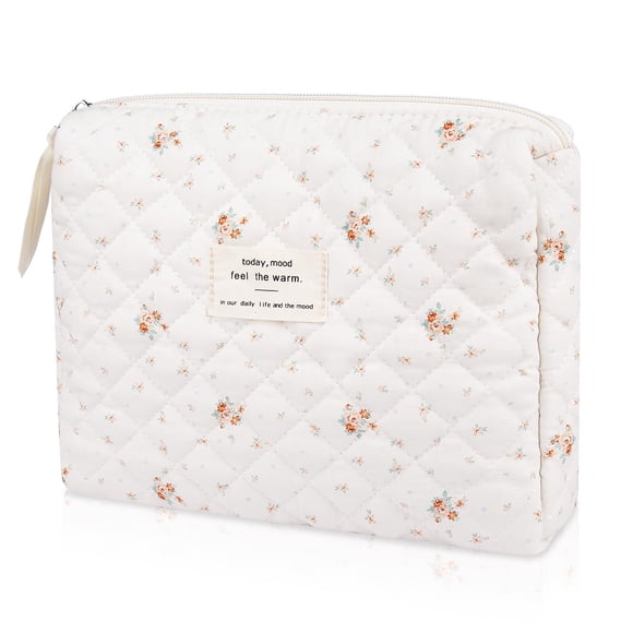 Bolsa de maquillaje Gosect Floral de algodón pequeña para mujeres y niñas