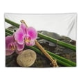 thumbnail image 5 of Orinice Orchid Bamboo Rock Tapestry Wall Hanging Unique Style Graphic Tapestries Home Wall Decor for Living Room Bedroom Apartment Farmhouse Dorm 40x30inch, 5 of 6