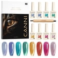 thumbnail image 1 of Set de esmaltes de uñas CANNI Cat Eye Gel de 9 ml x 8 con imán y base o capa superior, 1 of 9
