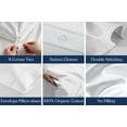 thumbnail image 7 of Delara GOTS Certified Organic Cotton Twin Duvet Cover Set, 400TC, Soft, Breathable, 8 Ties, Light Blue for Hot Sleepers, 7 of 7