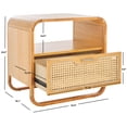 thumbnail image 3 of SAFAVIEH Yates Contemporary 1 Drawer Nightstand,Natural/Natural Rattan, 3 of 14