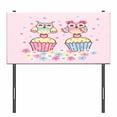 thumbnail image 3 of Owls Headboard, 2 Owl Couples on Cupcakes Springtime Happiness Romantic Art, Upholstered Decorative Metal Bed Headboard with Memory Foam, Twin Size, Pale Pink Sky Blue, by Ambesonne, 3 of 4