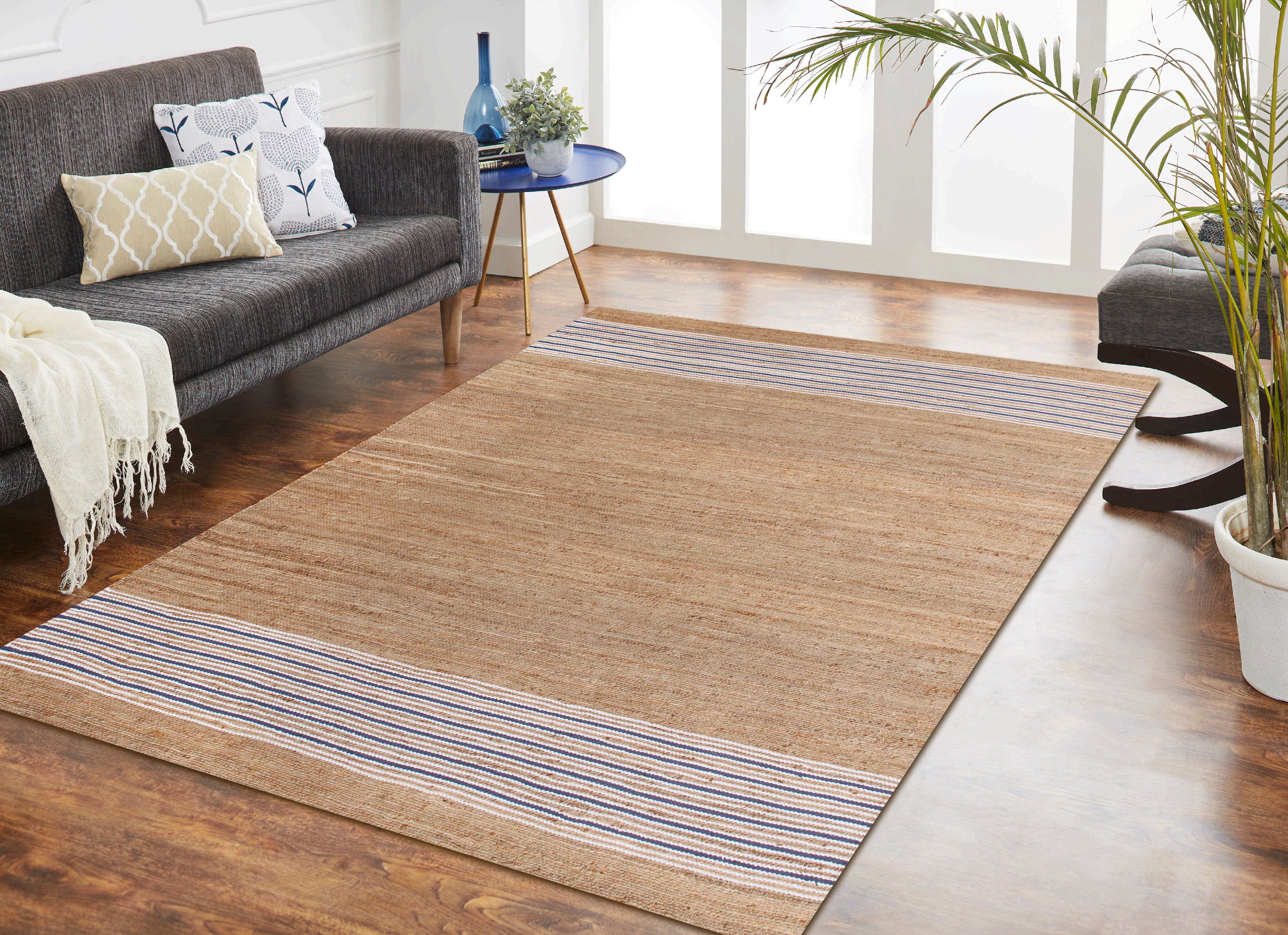 Ox Bay Striped Hand-Made Area Rug, 12' x 9'