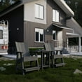 thumbnail image 2 of Wildridge Contemporary High Adirondack Chair, Dark Gray - All-Weather Recycled Plastic Furniture for Patio, Deck, Lawn, 2 of 4