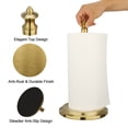thumbnail image 3 of Akicon Paper Towel Holder Stand for Kitchen Countertop & Dining Room Table (Brushed Gold Brass, Classical), 3 of 9
