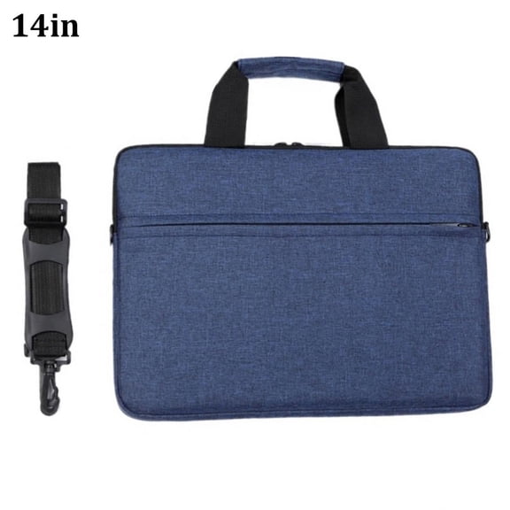 OADUKQ Laptop Shoulder Bag, Frosted Oxford Cloth Laptop Tote, College Students and Office, Blue 14-in, 13.39 X 10.24 X 1.18 in