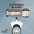 thumbnail image 6 of BIC Flex 5 Refillable Refill Razor Cartridges for Men, Long-Blade Razors for a Smooth and Comfortable Shave, 4 Refill Cartridges, 6 of 9