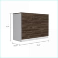 thumbnail image 2 of Kitchen Island | L-Shaped Convertible 3-Drawer Storage | White & Dark Walnut | Brown | Particle Board, 2 of 7