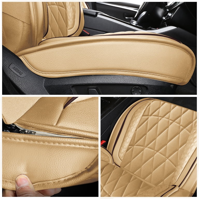 ProSyn Beige Leather Seat Cover Full Set For Honda Civic Sedan & Coupe – Motor Trend Brand