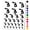 Black, variant on Michigan State with Heart Water Resistant Temporary Tattoo Set Fake Body Art Collection - Red