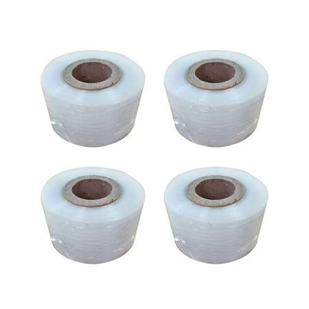 

4 Rolls PE Grafting Tape Stretchable Moistureproof Floristry Film Self-adhesive Transparent Film for Pecans Walnuts Citrus Fruit