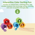 thumbnail image 2 of PlanToys® Wooden Beehive Color Sorting Toy for Toddlers | Montessori Fine Motor Skill Playset with Bees, Hives & Tweezers | STEM Learning Toy for Kids Ages 3+, 2 of 9