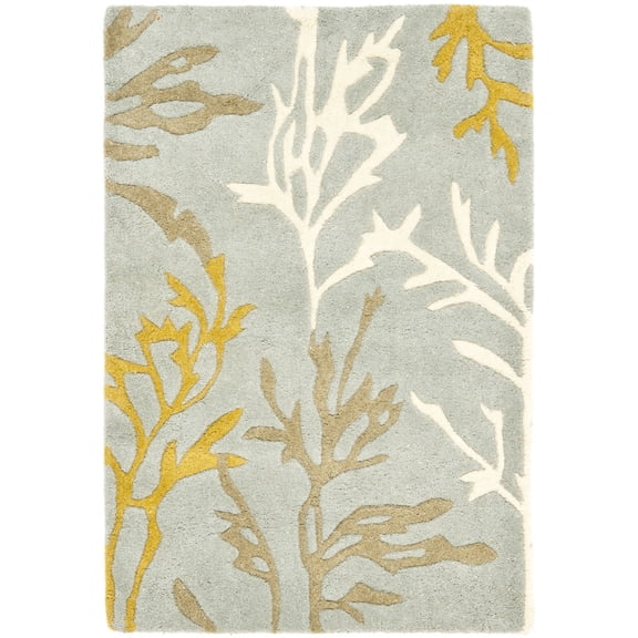 SAFAVIEH Soho Dylan Floral Wool Area Rug, Blue/Multi, 2' x 3'
