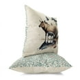 thumbnail image 2 of Reflection of Deer Indoor/Outdoor Pillow in Gray 16 x 16, 2 of 4