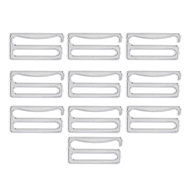 10 Pcs de Remplacement de Bretelles de Soutien-Gorge en Alliage, Crochet Coulissant, Accessoires de Bikini - 26mm