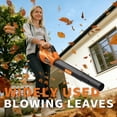 thumbnail image 5 of Leaf Blower Cordless with 2 * 2.6AH Batteries and Fast Charger, 450CFM &150MPH and 2 Speed Mode, Lightweight Electric Leaf Blowers for Lawn, Yard, Leaves, Dust Car, Orange, 5 of 8