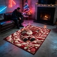 thumbnail image 5 of KKOUHVY 3D Christmas Area Rug, Quilted Non-Slip Print Area Rug with Candy Swirl & Santa, Indoor Winter Xmas Holiday Decorations for Living Room Bedroom, 5 of 7
