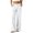 *White, variant on ClodeEU Women's Elastic Waist Straight Leg Pants,Casual Loose Trousers with Pockets Brown,Women's Plus S