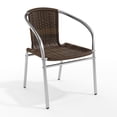 thumbnail image 2 of Flash Furniture Commercial Aluminum and Dark Brown Rattan Indoor-Outdoor Restaurant Stack Chair, 2 of 12